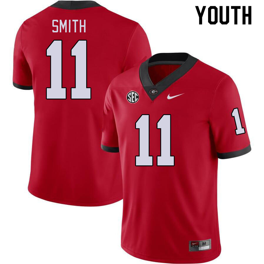 Georgia Bulldogs Youth Arian Smith #11 Red Stitched College UGA ...